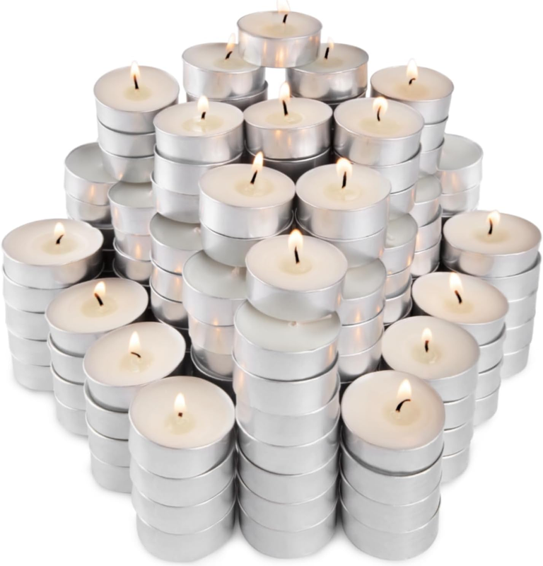200 Pcs Unscented Tealight Candle Bulk 4 Hour Burn Time,Paraffin Tea Lights Cand