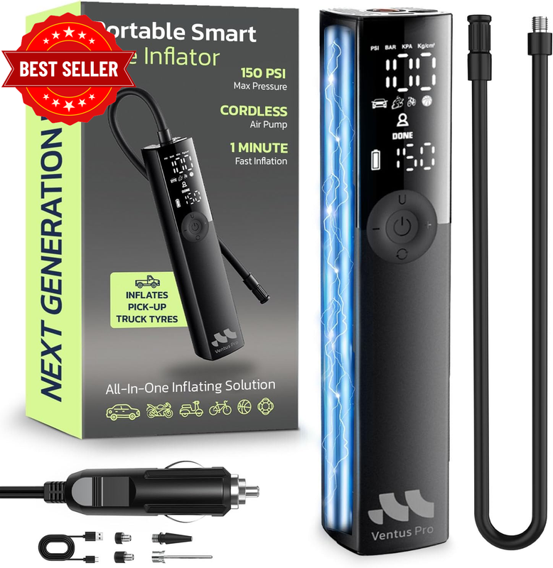 Tyre Inflator Portable Air Compressor for Car, Bike, Motorcycle, SUV, Offroad &