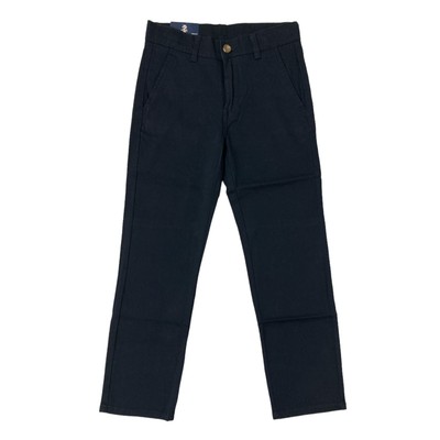 

IZOD Комфортные хлопковые эластичные брюки с плоским поясом для мальчиков (темно-синий, Navy