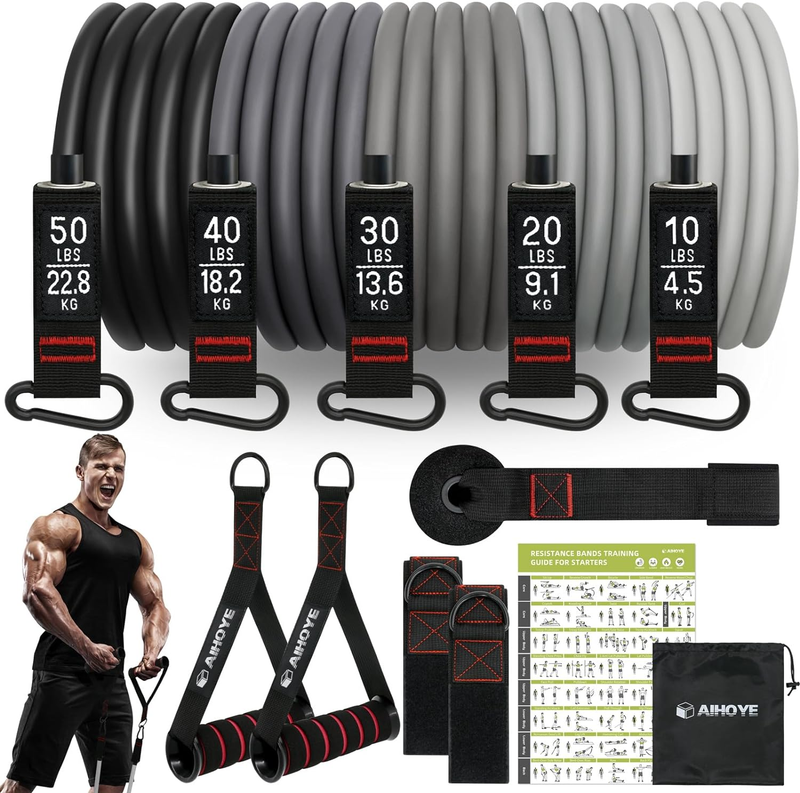 For Working Out Exercise Bands Resistance Bands Set Fitness 