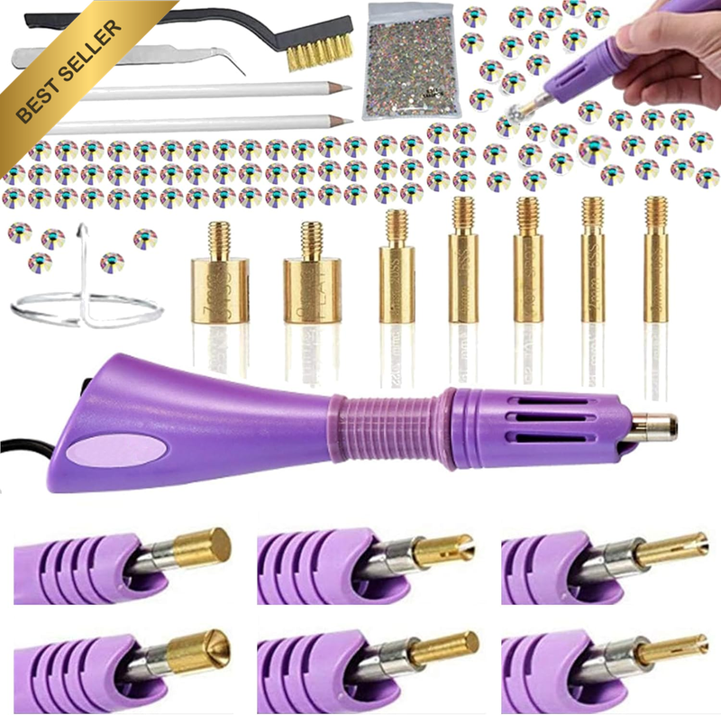 Hotfix Rhinestone Applicator Tool, 7-In-1 Hot Fixed Applicator Rhinestones Kit I
