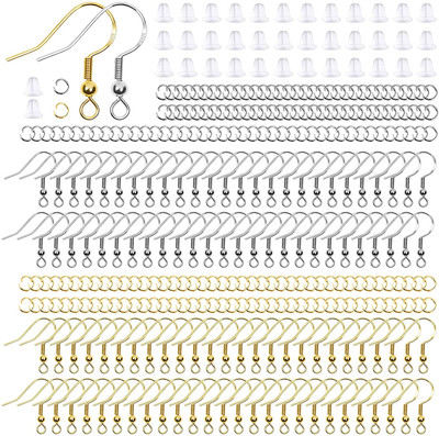 Hypoallergenic Earring Hooks,  600Pcs Earring Making Kit with Jump Rings and Cle