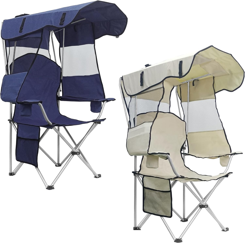 With Shade Canopy For Adults, Quick Shade Canopy Folding Chair For