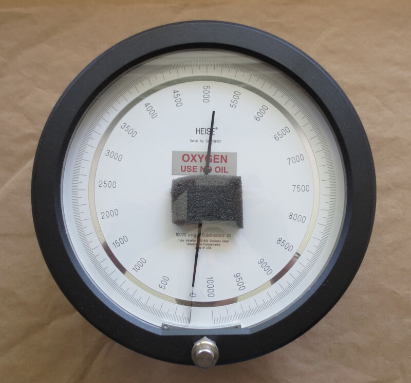 Heise Pressure Gauge 10000 PSIG CM-136131 Made in USA AISI-403