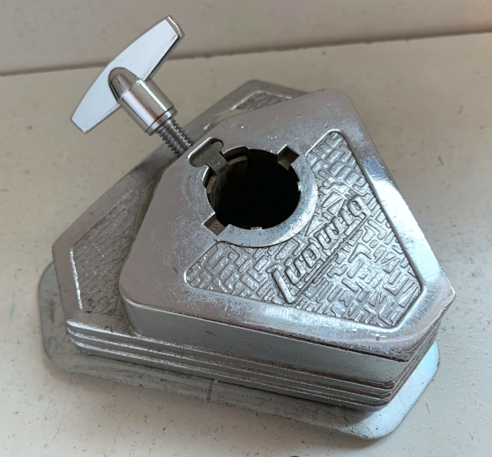 LUDWIG 90s Vtg Modular Bass Kick Drum Tom Post Bracket Plate Mount Part