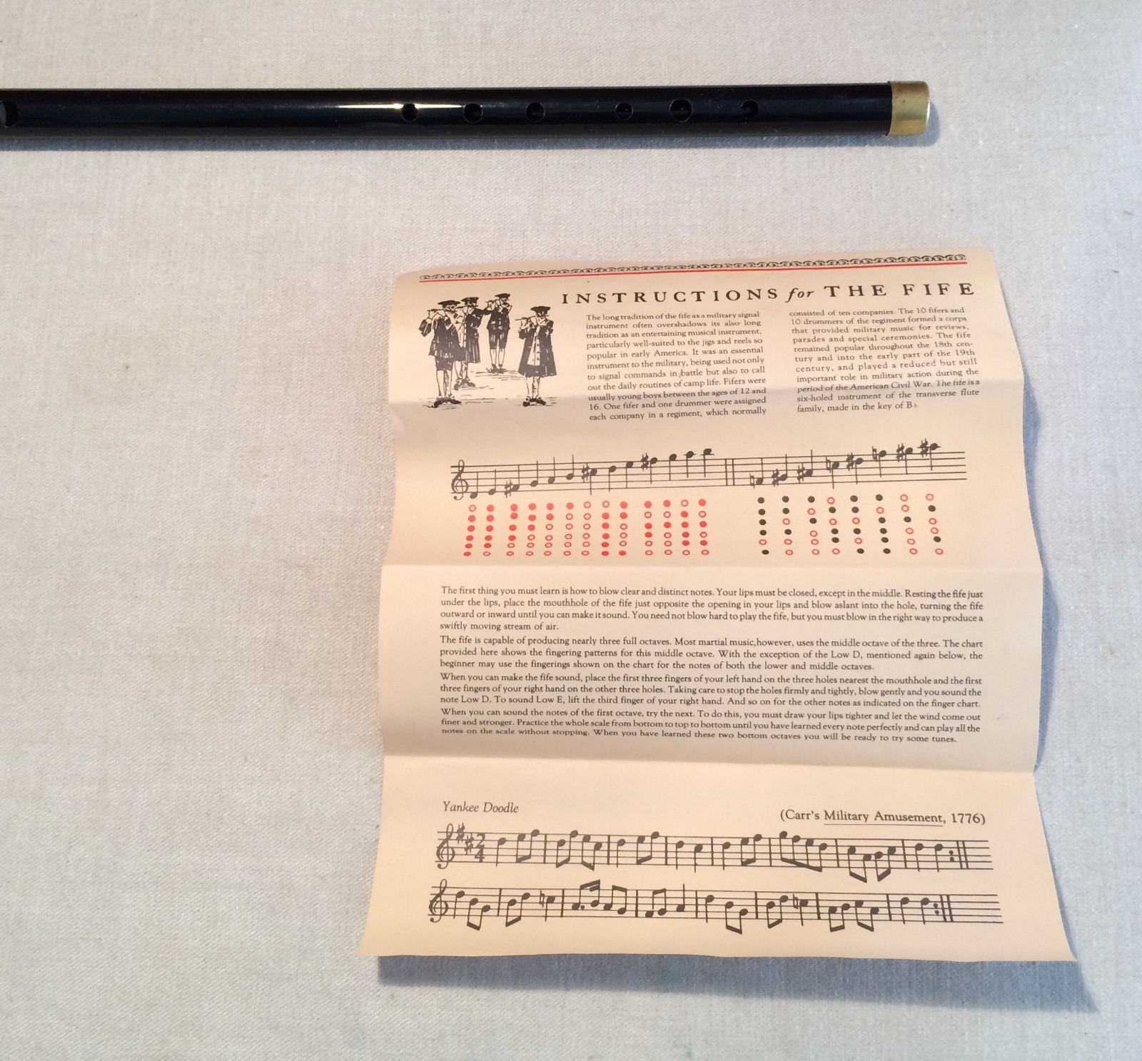 Fife Colonial American marching band Instrument Williamsburg Military Civil War