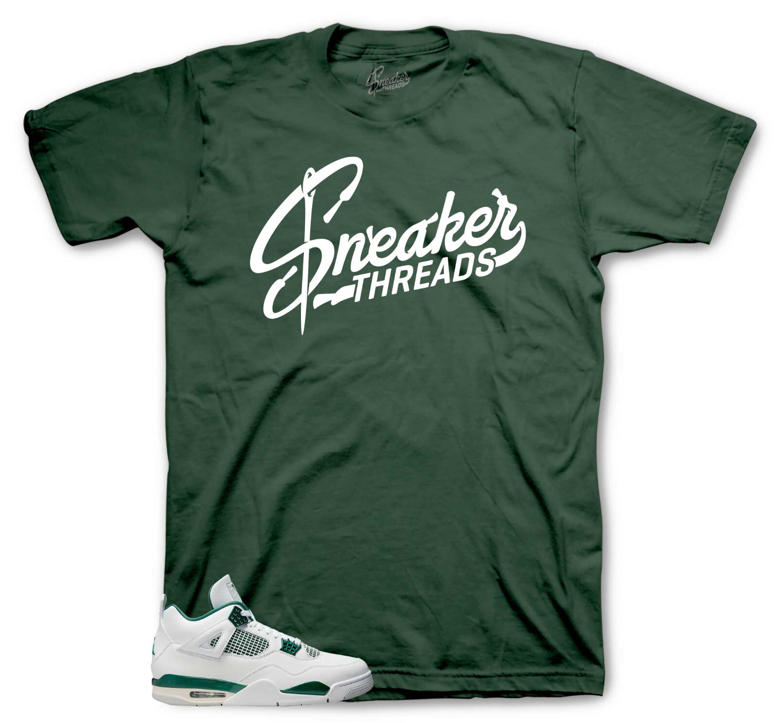 Sneaker Tees To Match Jordan 4 Oxidized Green Shoes - Sneaker Threads Logo Shirt