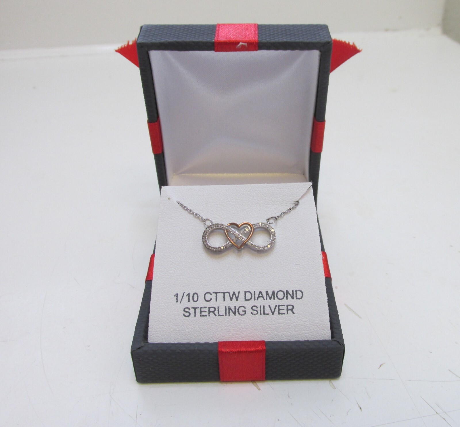 『 Love twiga heart 』by Gayo 32*41cm Diamond Heart Necklace 1/8 ct tw 14K Rose Gold 18&quot