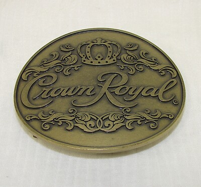 Collectible Crown Royal Whiskey Metal Promo Belt Buckle Left Handed NEW!