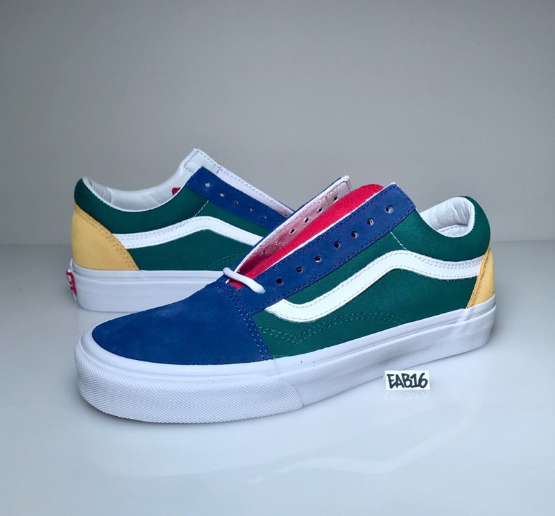 blue green red yellow vans