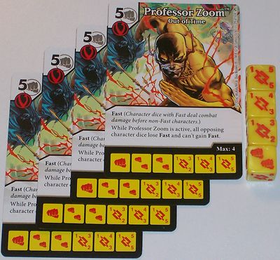4 x PROFESSOR ZOOM: OUT OF TIME 29 Green Arrow and The Flash Dice Masters