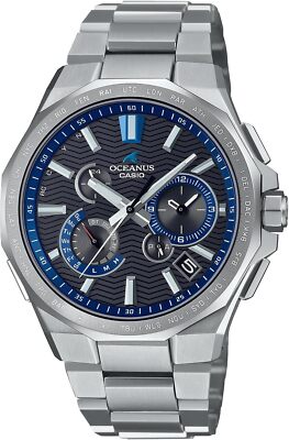 Pre-owned Casio Oceanus Ocw-t6000-1ajf Solar Radio Men Watch Bluetooth Titanium In Box