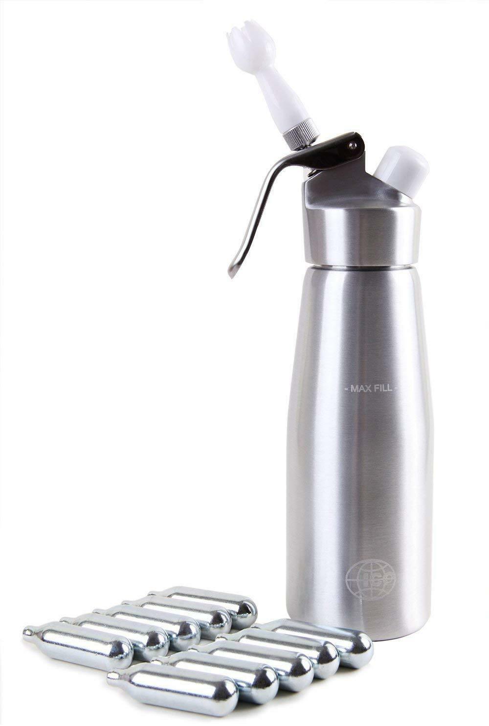 Whip Cream Maker Whipper Dispenser 1 pint (.5L) 500ml Metal ALL Aluminum PRO
