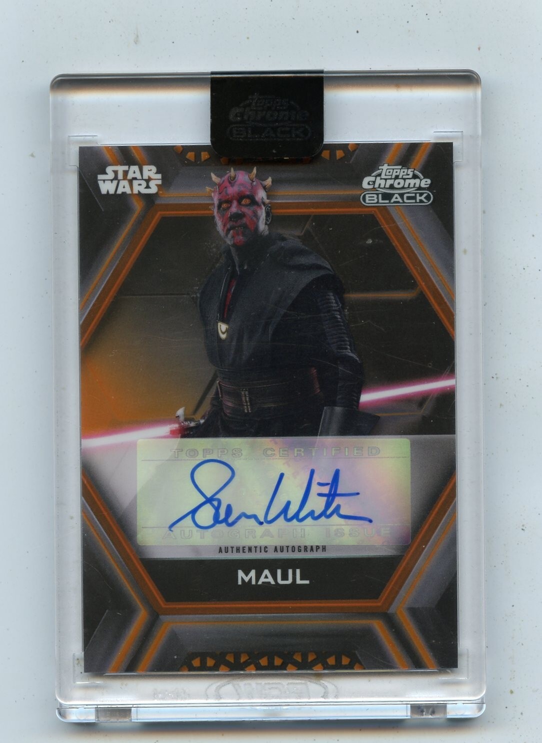 2022 STAR WARS TOPPS CHROME BLACK #AS-SW SAM WITWER (MAUL