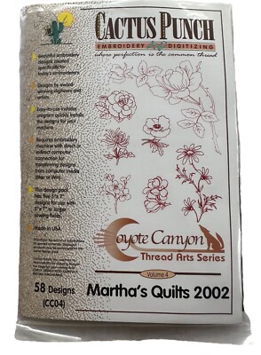 Cactus Punch Coyote Canyon Series 4 Martha's Quilts 2002 Embroidery Design CDROM