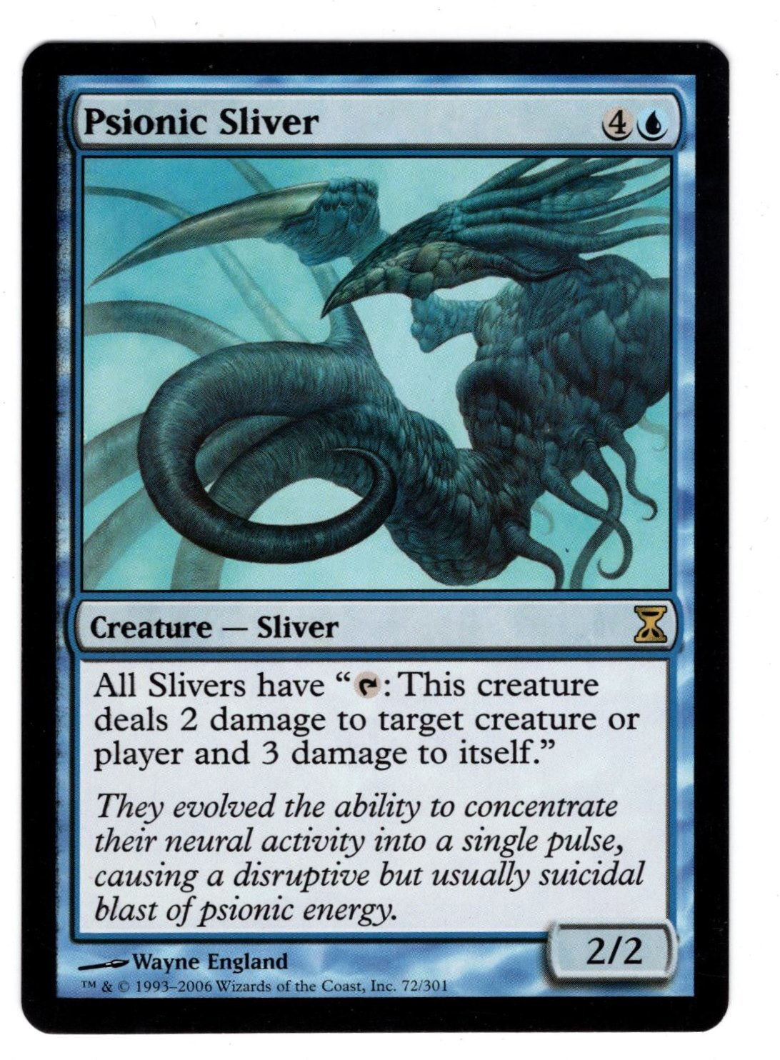 MTG PSIONIC SLIVER TIME SPIRAL RARE BLUE CREATURE LP/NM