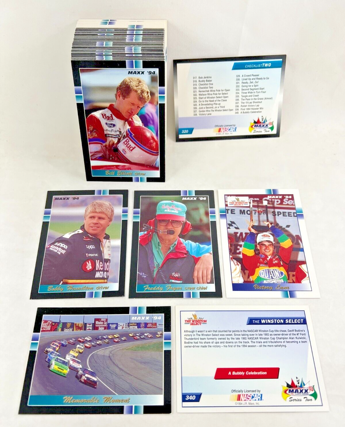 1994 トリプルクラウン ナリタブライアン カードセット MAXX '94 RACING 1994 SERIES 2 NASCAR Complete (#241-340) Card Set
