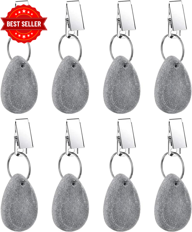 Tablecloth Weights Hangers,8 Pcs Tear Drop Marble Tablecover Weights, Tablecloth