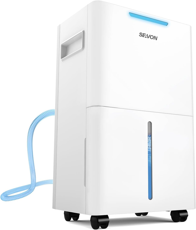 1500 Sq.Ft Dehumidifier for Basement,  21 Pint Dehumidifiers with Drain Hose for Home Large Room Bedroom Bathroom, Powerful Moisture Removal, Smart Humidity Control & Display, 24H Timer, 3 Modes