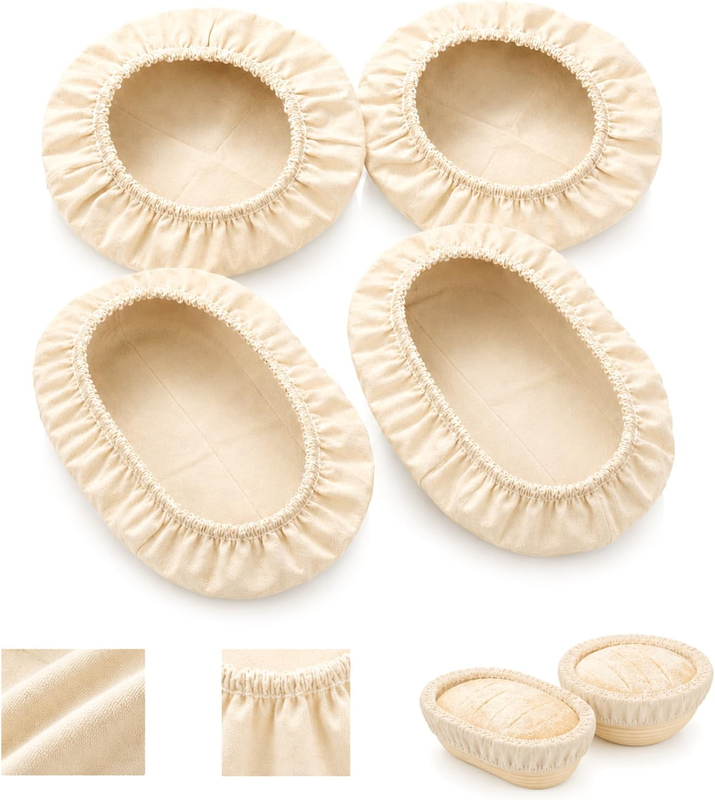 Bread Proofing Basket Liners, Reusable Linen Covers for Sourdough Bakers