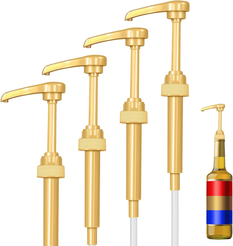4 Pack  Coffee Syrup Pump Dispenser, Syrup Pump Is Compatibl