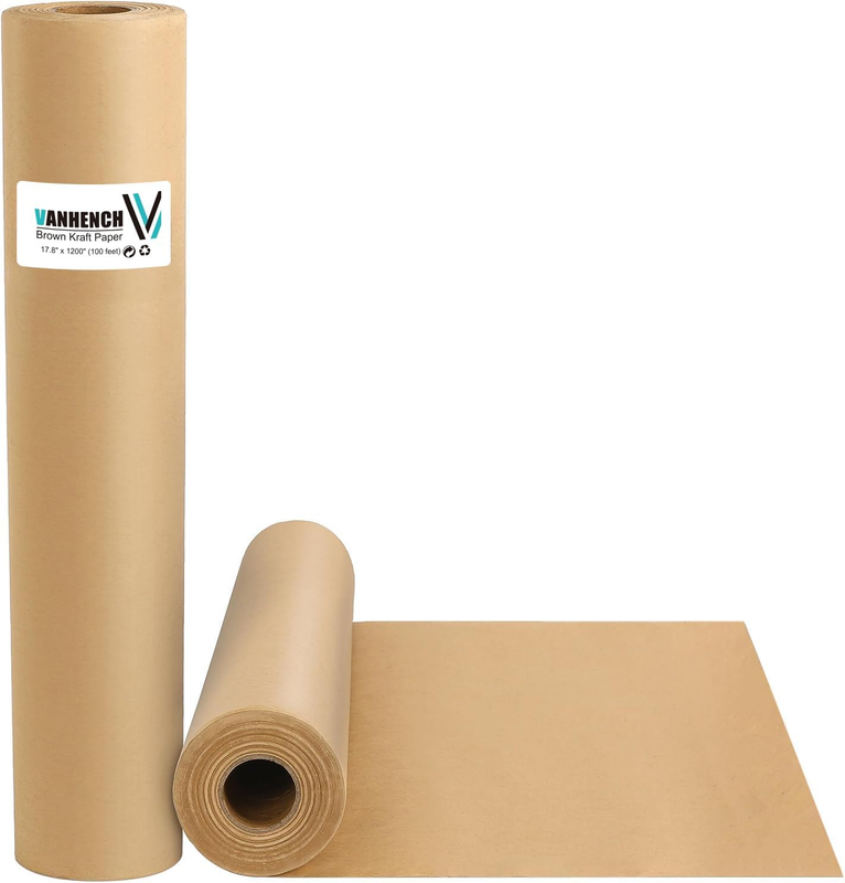 , Craft Paper, Kraft Paper Roll 17.8"x 1200"(100'), Gift Wra
