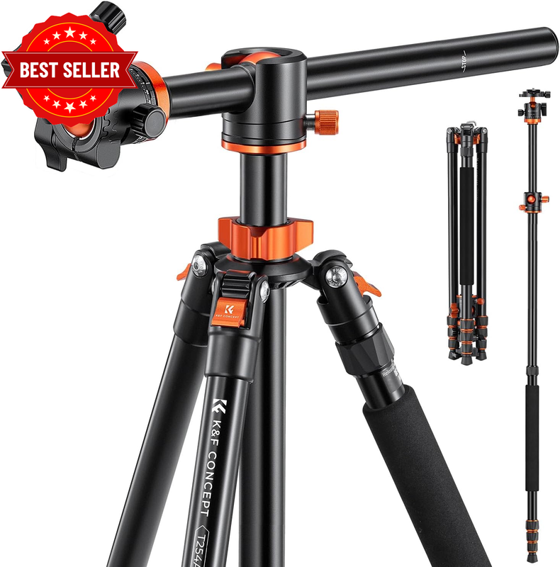 94 Inch Camera Tripods 4 Section Ultra High Aluminum Professional Detachable Mon