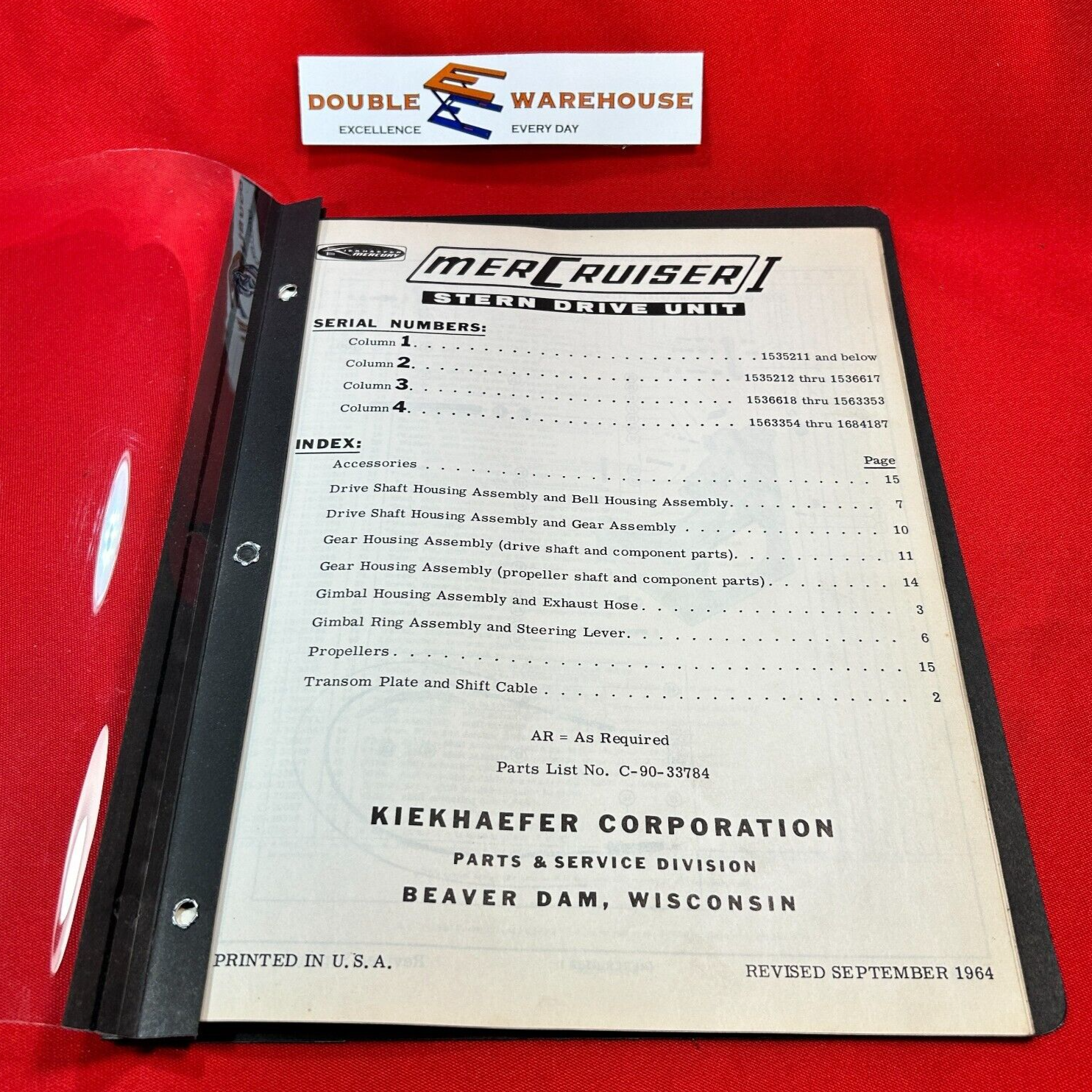 まりんページ Vintage September 1964 MerCruiser I Stern Drive Unit Parts