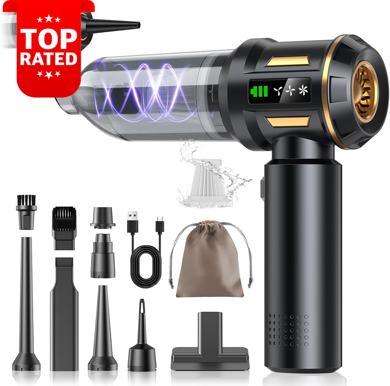 Cordless Car Vacuum Cleaner 30000Pa Mini Powerful Suction Brushless Motor