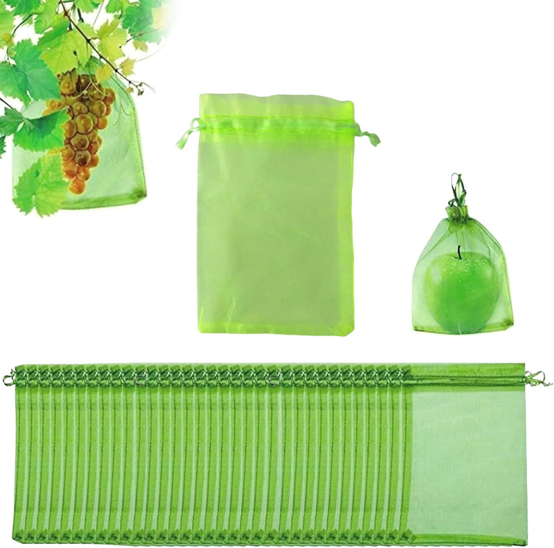 100PCS Camouflage Green Fruit Protection Bags, Hide Harvest from Birds & Possums
