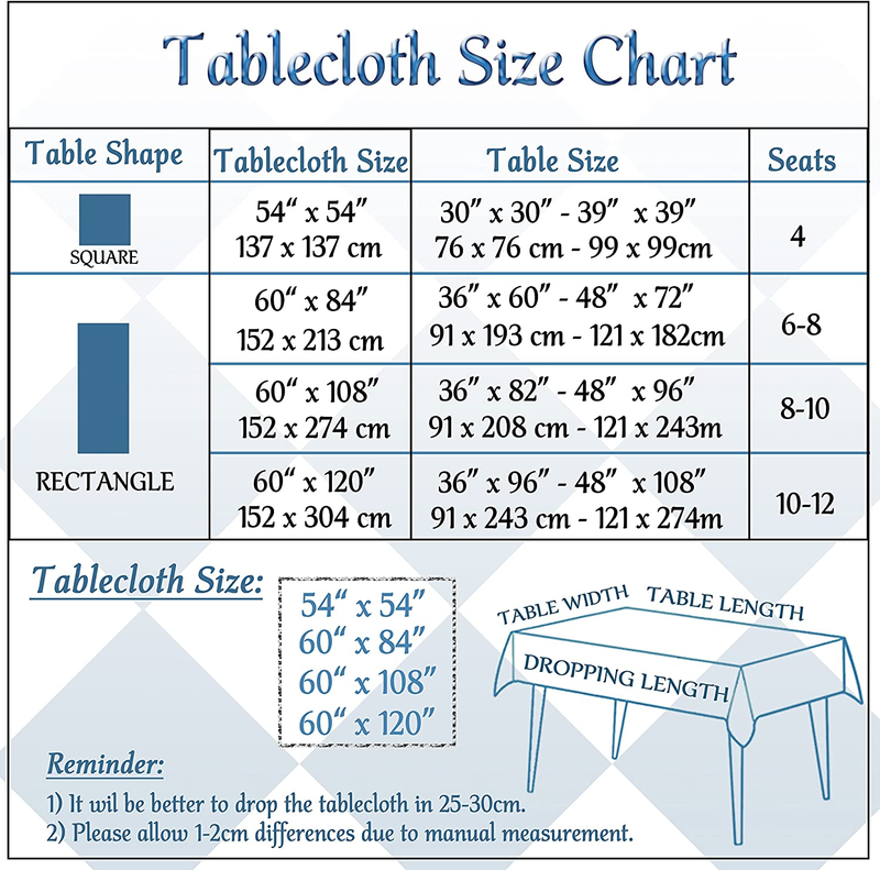 Farmhouse Pompom Checkered Rectangle Linen Tablecloth Buffalo Plaid Table Cover