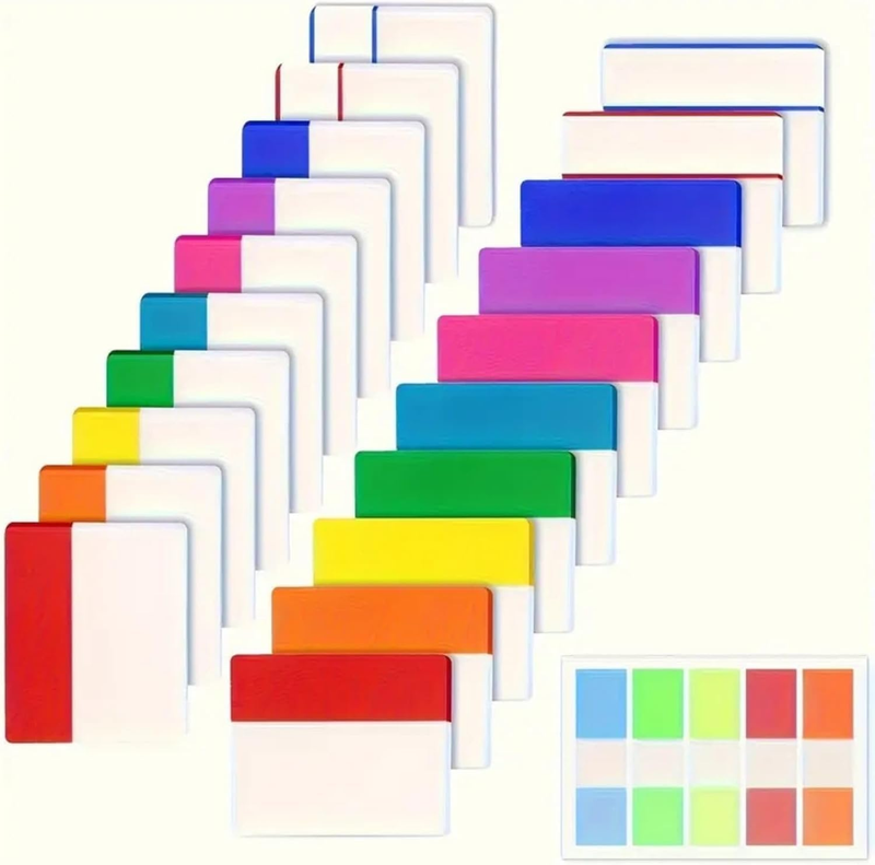 Sticky Index Tabs, 500 Pieces Small Sticky Notes Flags, Fluorescent Index Tab St