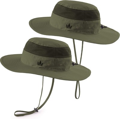 The Friendly Swede Sun Hats for Men and Women, UPF 50+ Fishing 3, Green 
