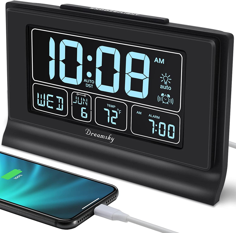 For Bedrooms With Battery Backup, Auto Set Digital Clock