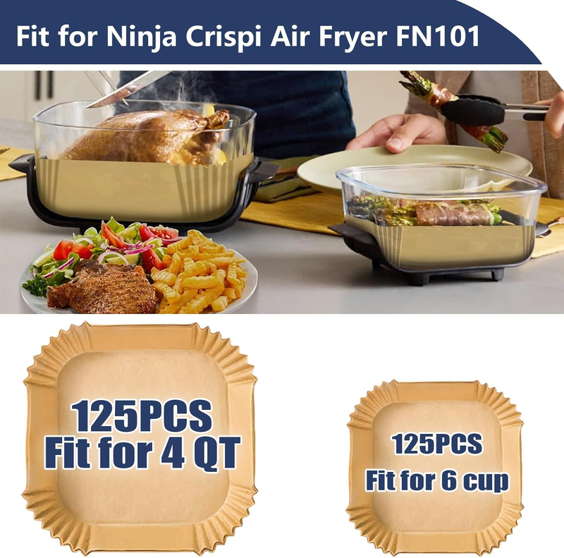 Air Fryer Liners for Ninja Crispi, Set of 250PCS Ninja Crispi Accessories for Ni