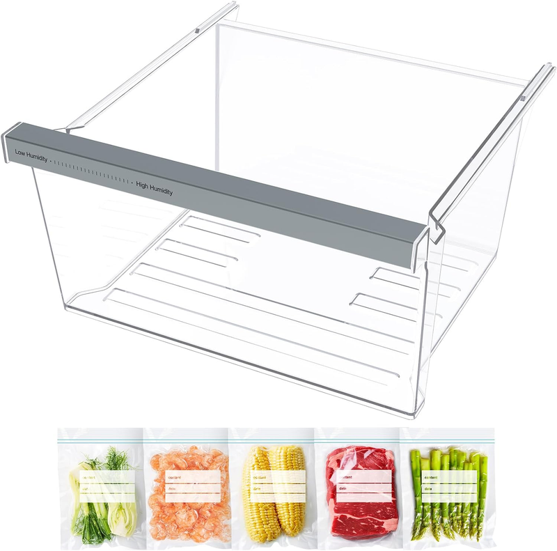 Crisper Drawer W11162443 W110494 for Whirlpool Fridge WRS325SDHZ WRS315SDHZ