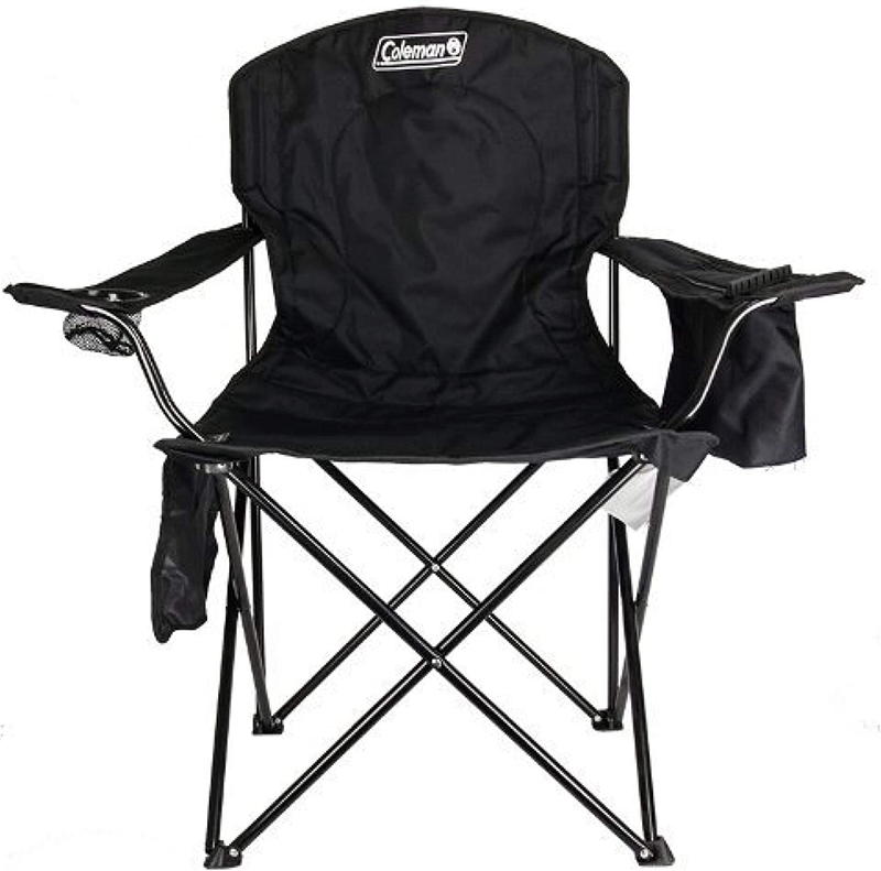 Coleman® Adult Camping Chair with Built-In 4-Can Cooler, Black 22020392