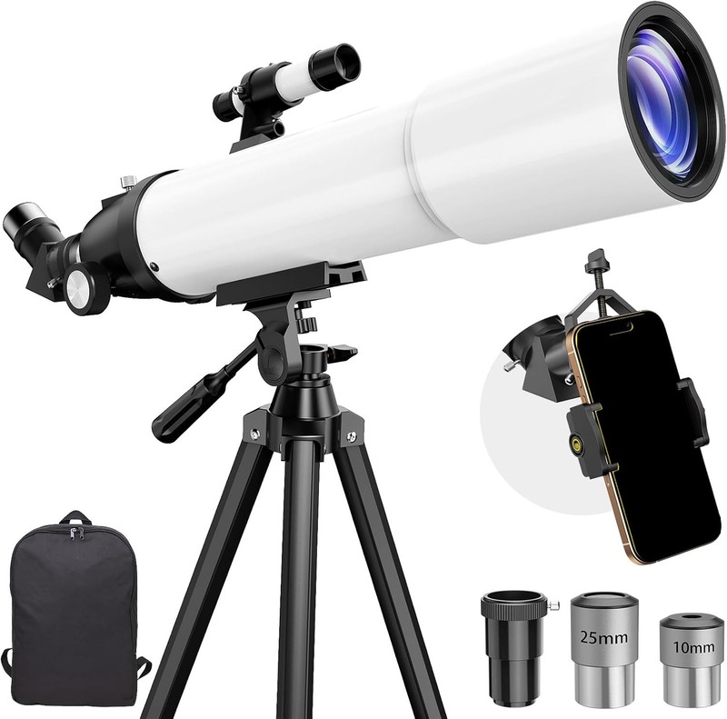 90Mm Refractor Telescope for Adults & Kids Age 8+: 150X High Power, 500Mm Focal 