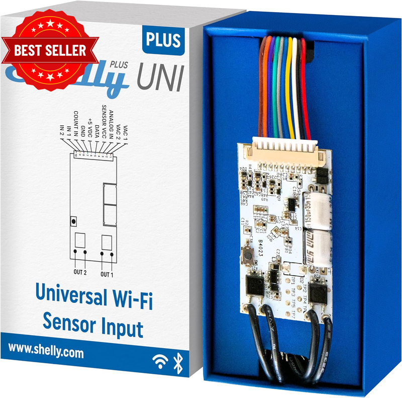 Shelly plus Uni | Smart Wi-Fi and Bluetooth Operated Module with Dry Contacts |