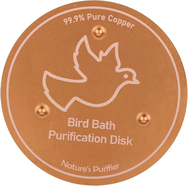 Bird Bath Copper Disk, 3.94In Sturdy Triple-Point Support Bird Bath Purification