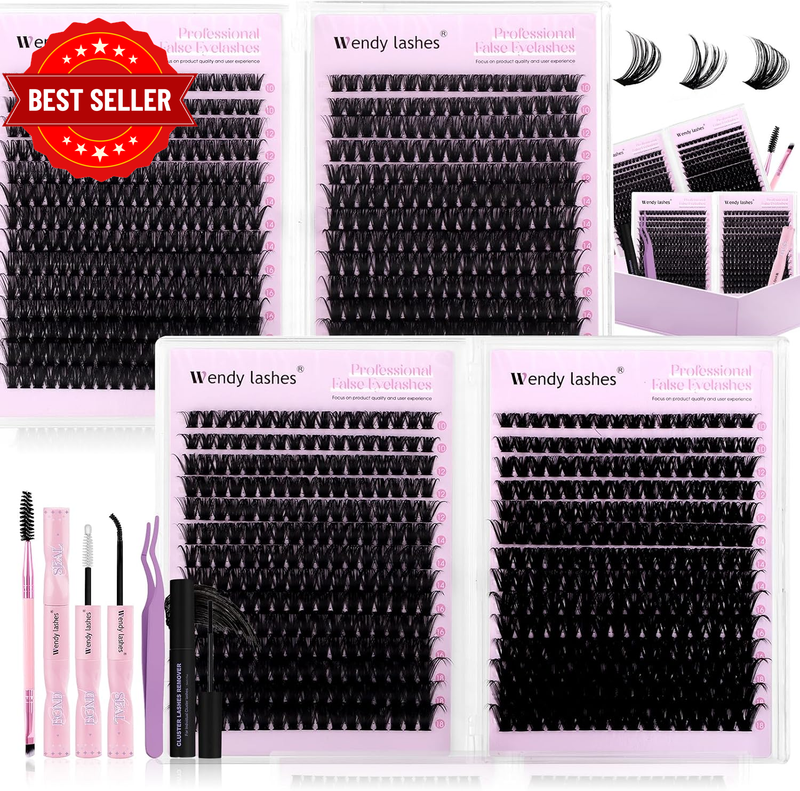 Lash Clusters Kit 60D/80D/100D 980Pcs 10-18Mm