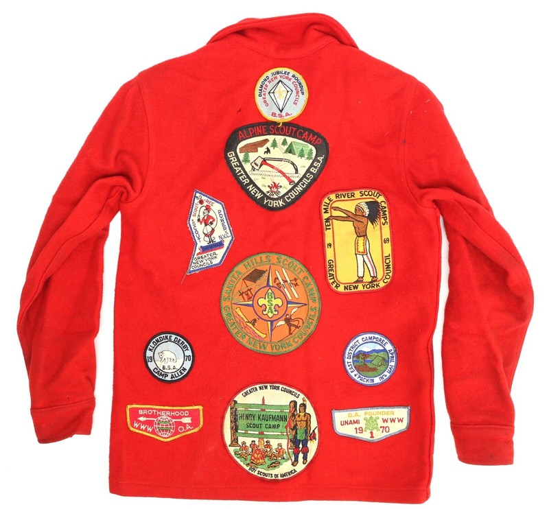 70's BOY SCOUTS OF AMERICA ヴィンテージジャケット VTG 1960s-70s Boy Scout Jacket w/ 16 Patches Queens NY BSA