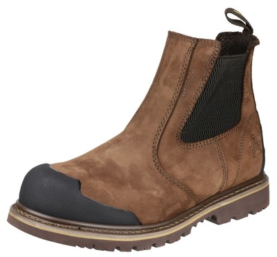 AMBLERS SAFETY AMBLERS SAFETY BROWN FS225 GOODYEAR WELTED WATERPROOF CHELSEA SAFETY BOOTS