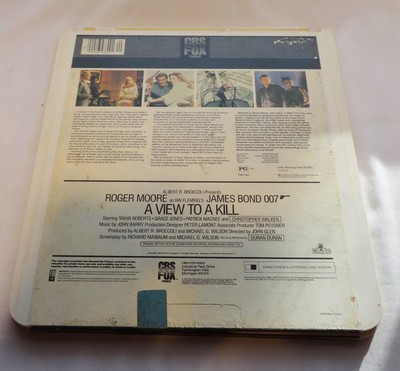 Vintage CED Video Disk 007 James Bond A View to a Kill