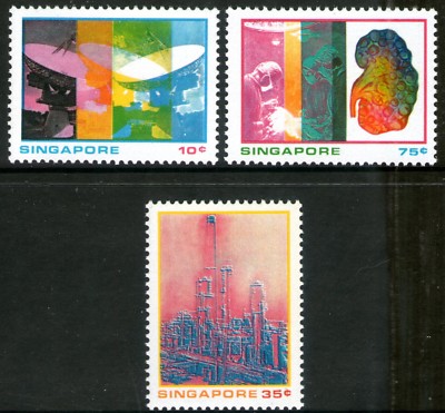 Singapore 1975 Science and Industry set of 3 Mint Unhinged