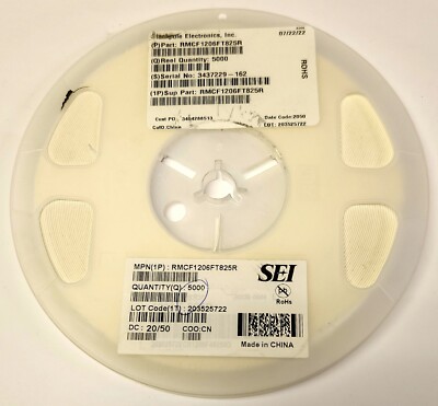 SEI STACKPOLE Electronics RMCF1206FT825R CHIP Resister Roll of 5000