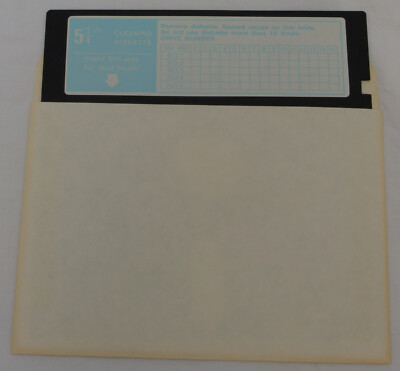 5.25'' Floppy Disk Drive Head Cleaning Disk 5 1/4 inch in Cleaner Vintage NOS