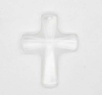 Swarovski Austrian Crystal Frosted Cross Pendant 12mm (1/2'') Made in Austria pk/