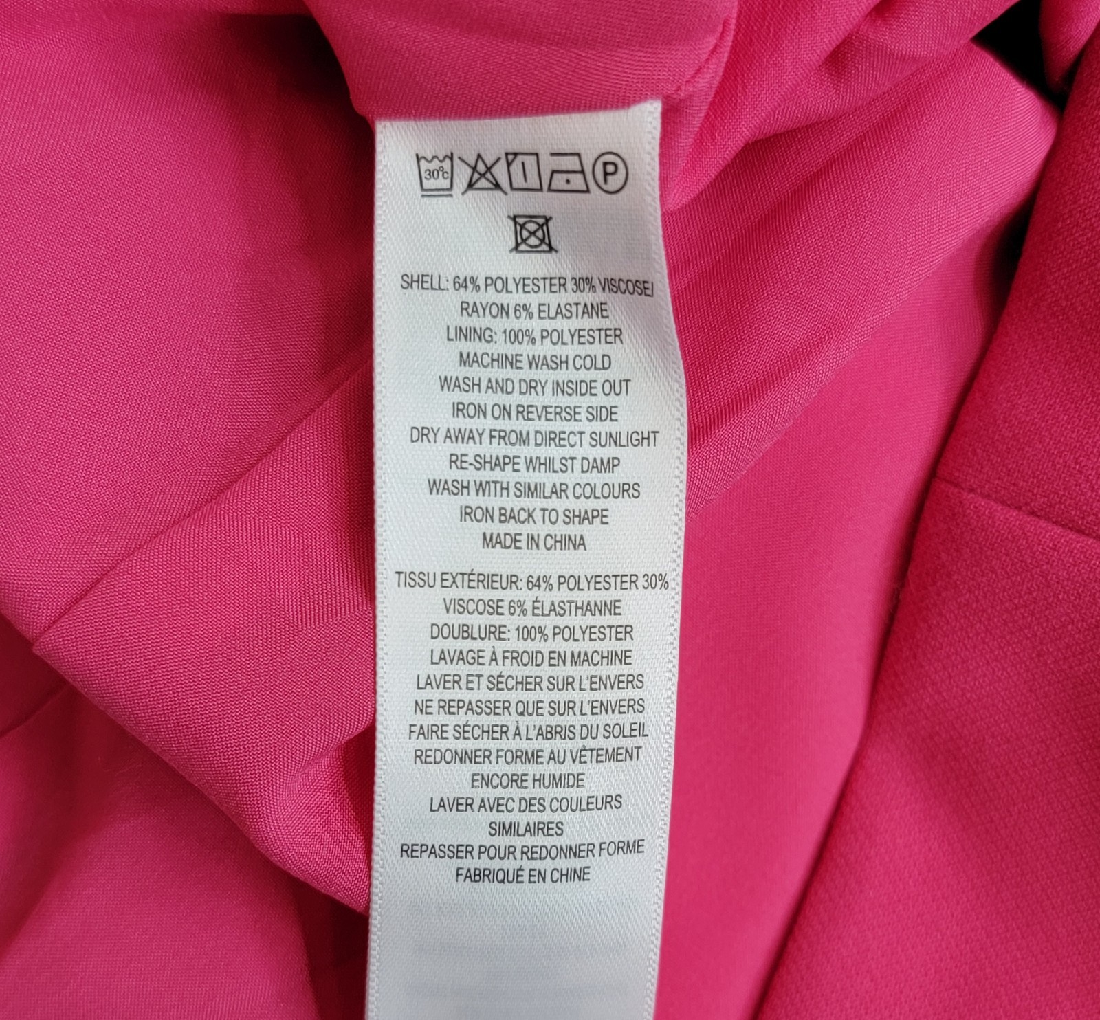 French Connection Whisper Gathered-Sleeve Dress Women's 0 Raspberry Sorbet S/S - Picture 15 of 16