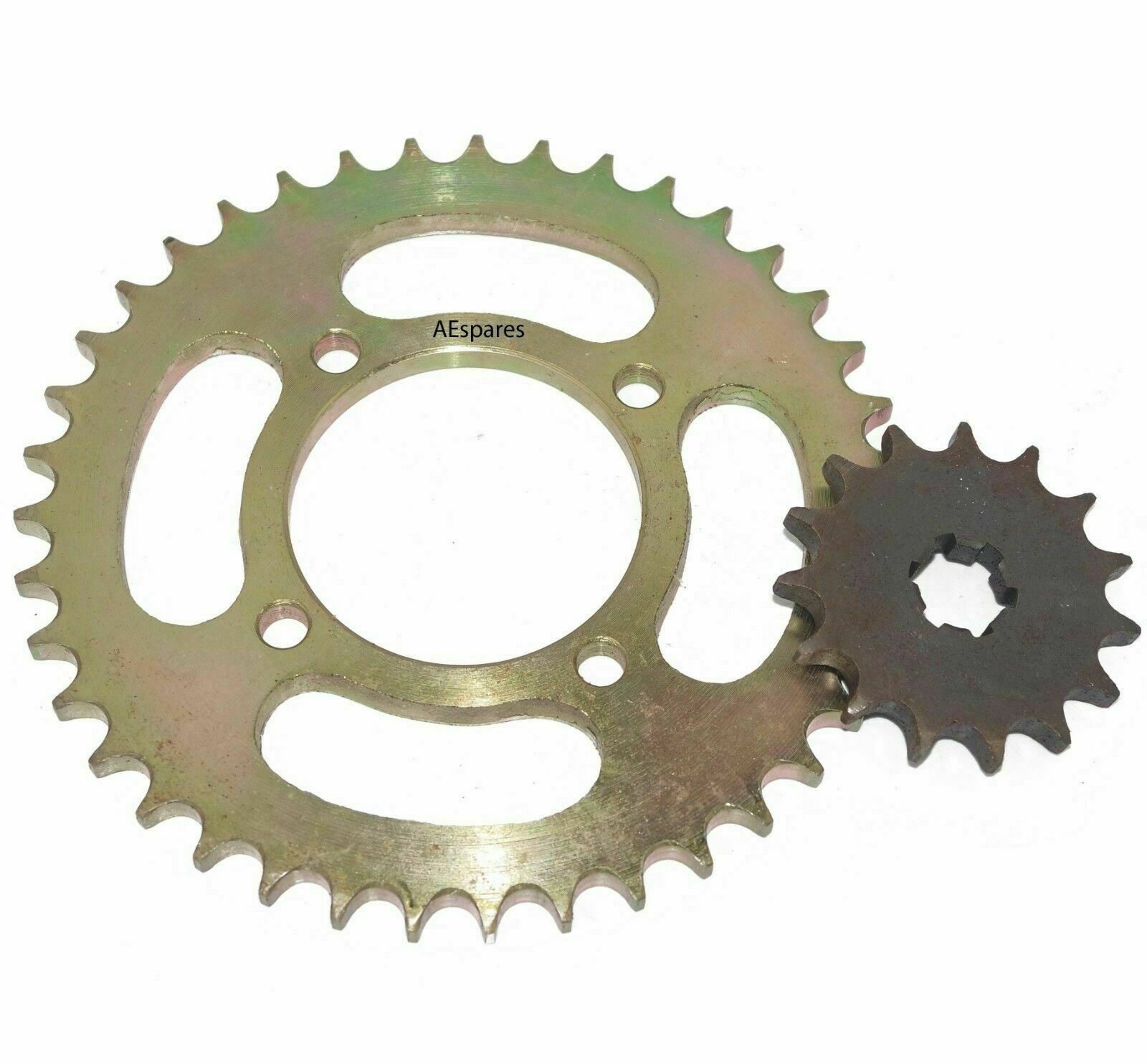 For Yamaha RX 100 Chain With Sprocket Kit Front 15 Teeth And Rear 39 Teeth  